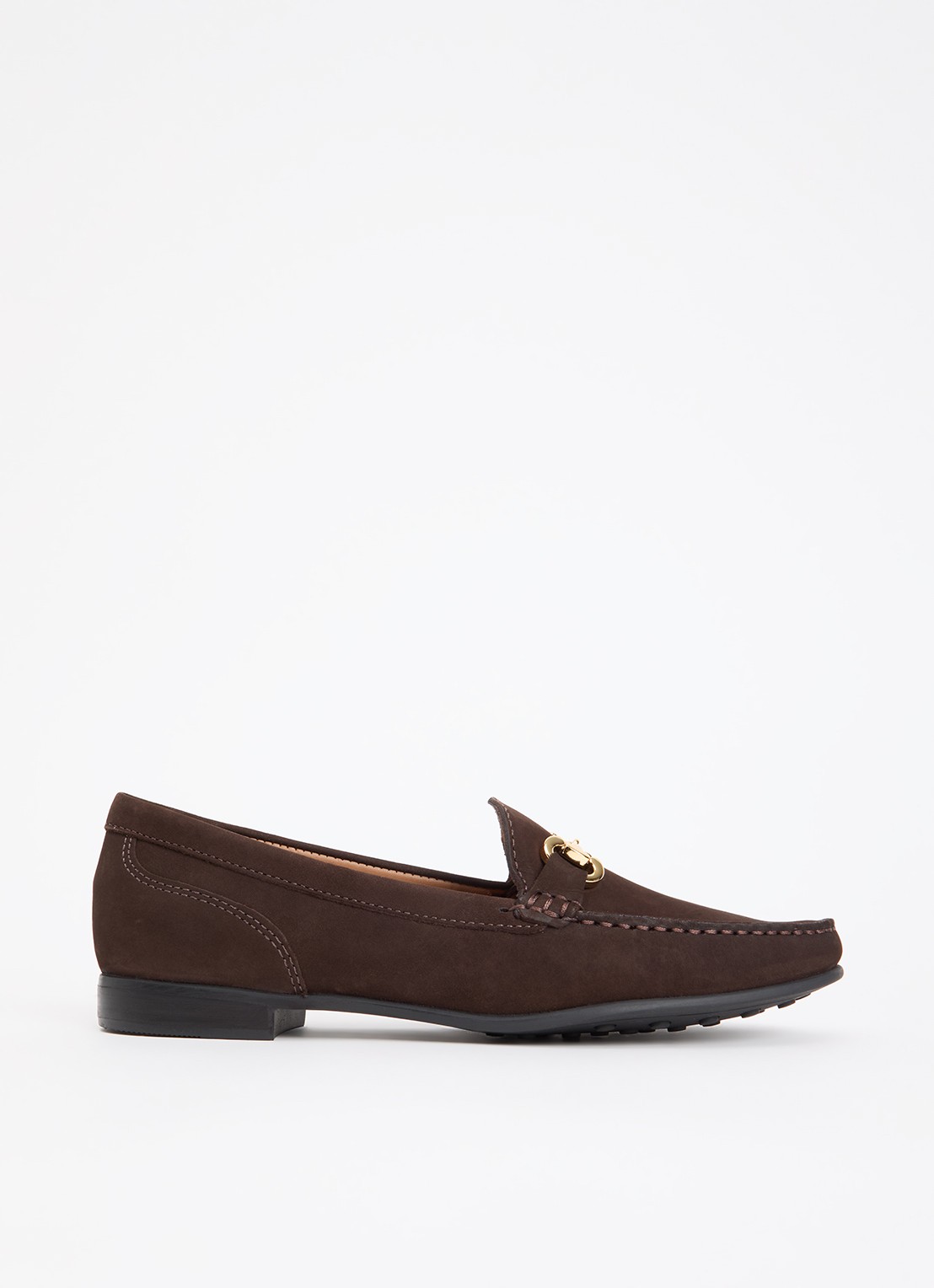 Dune London Glena loafer - voorkant 5 donkerbruin