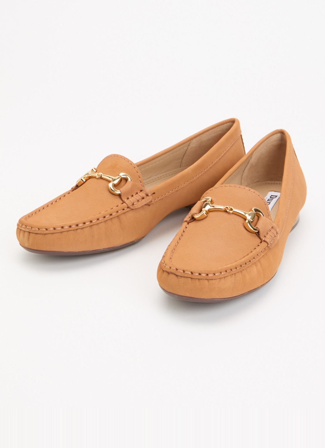Dune London Glenniee loafer van suède - detail zand