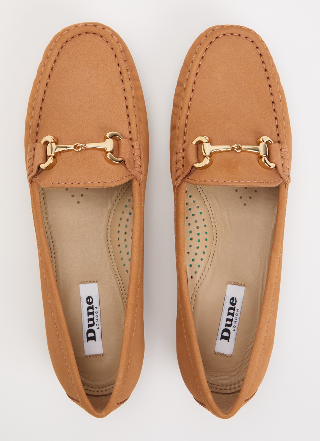 Dune London Glenniee loafer van suède - detail 2 zand