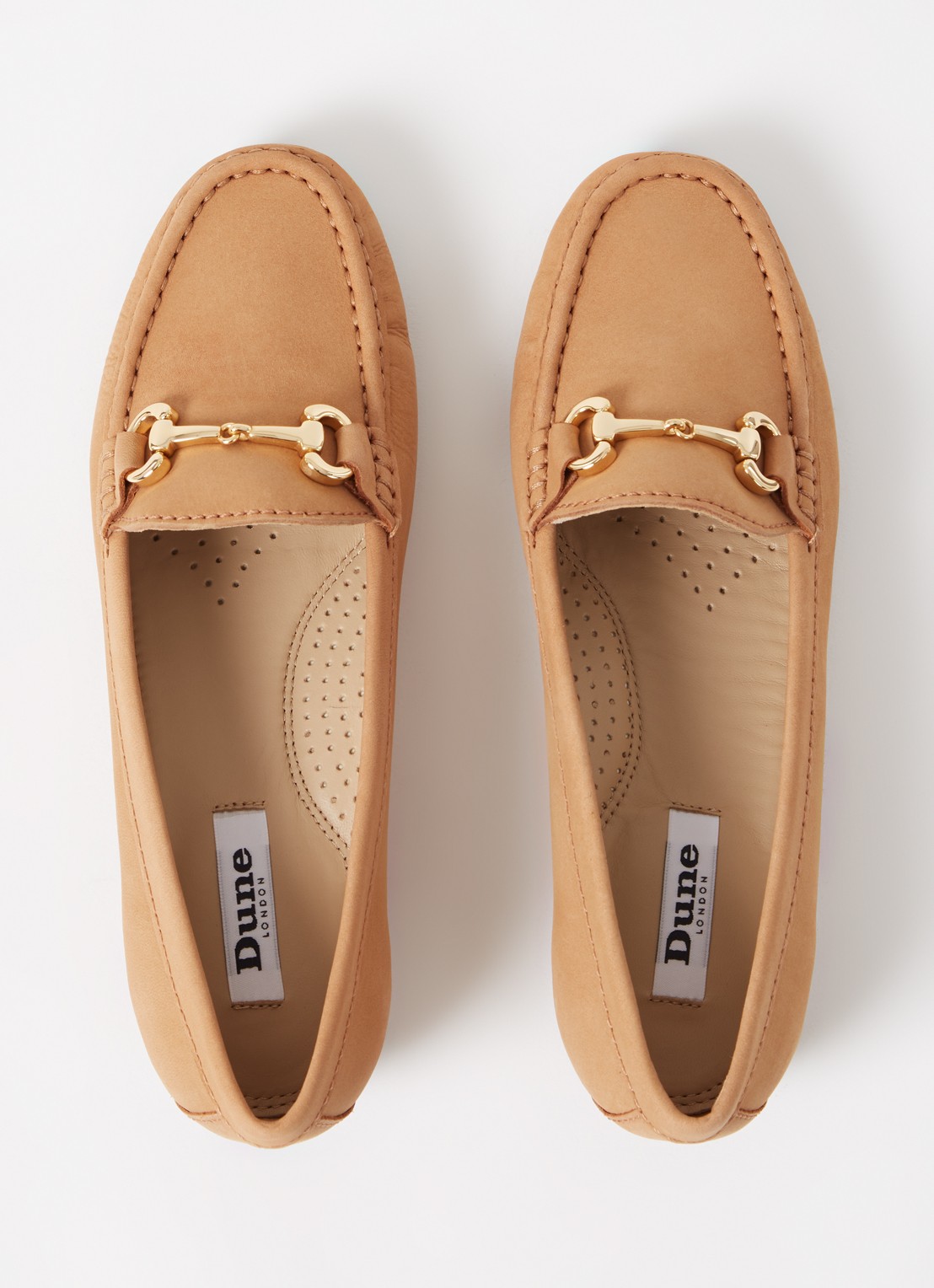 Dune London Glenniee loafer van suède - detail 2 camel