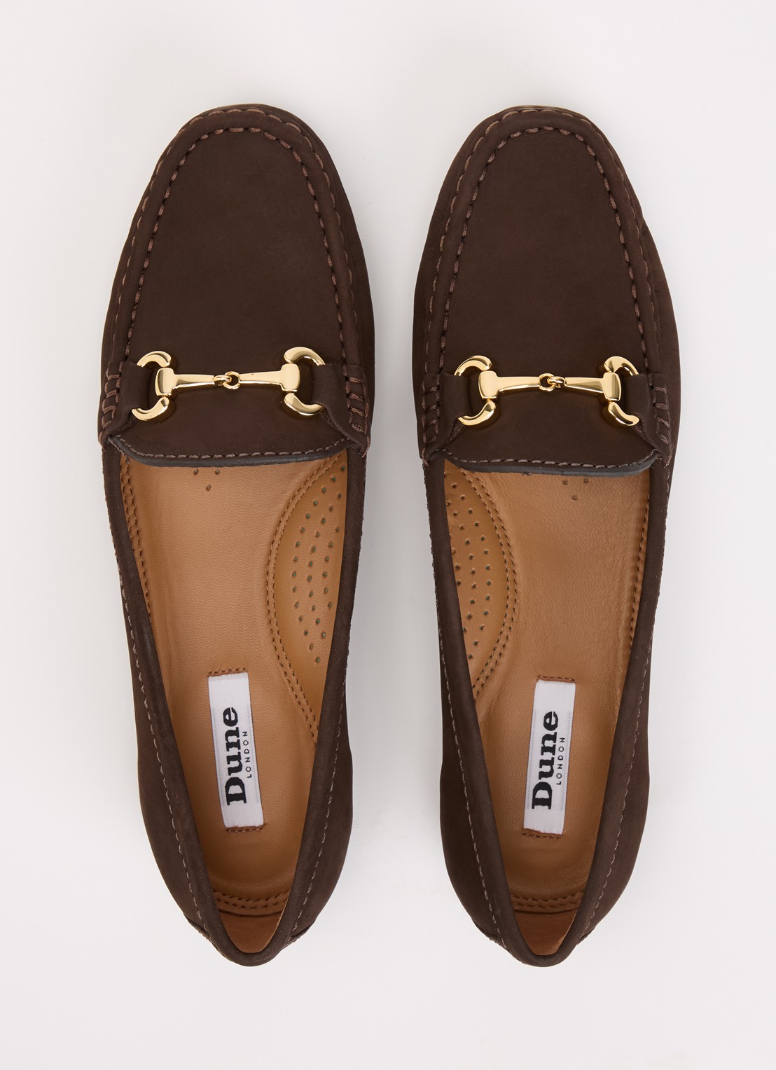 Dune London Glenniee loafer van suède - detail 2 donkerbruin