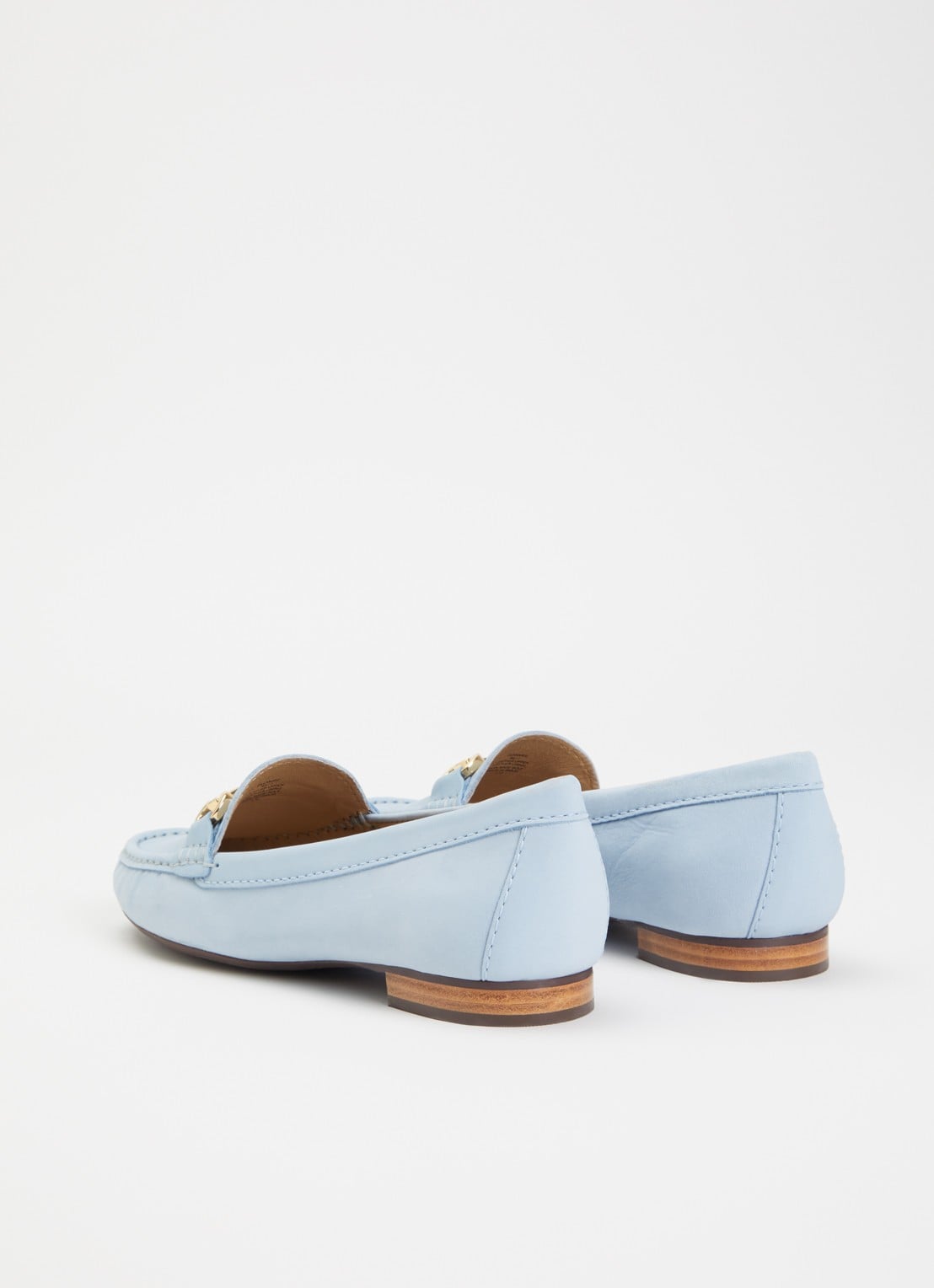 Dune London Glenniee loafer van suède - achterkant lichtblauw