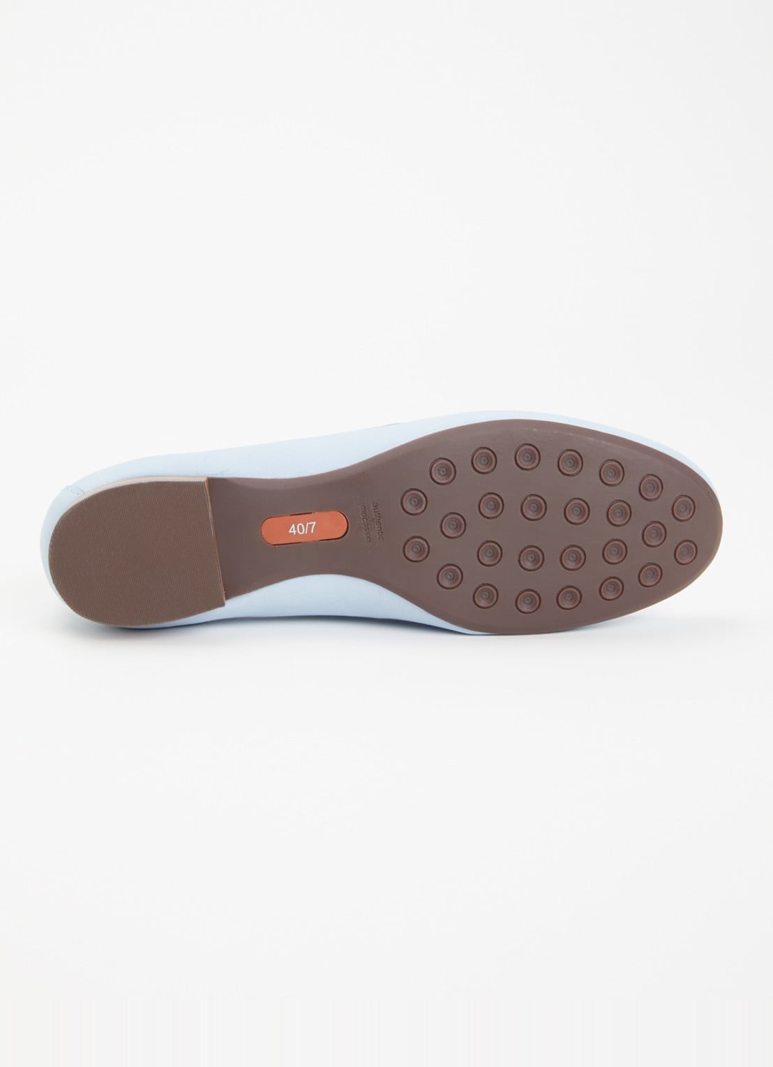 Dune London Glenniee loafer van suède - detail 4 lichtblauw