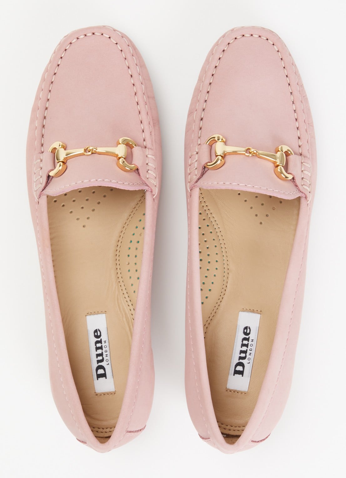 Dune London Glenniee loafer van suède - detail 4 lichtroze