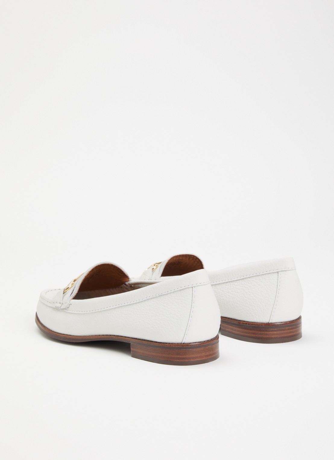 Dune London Glenny loafer van leer - achterkant wit