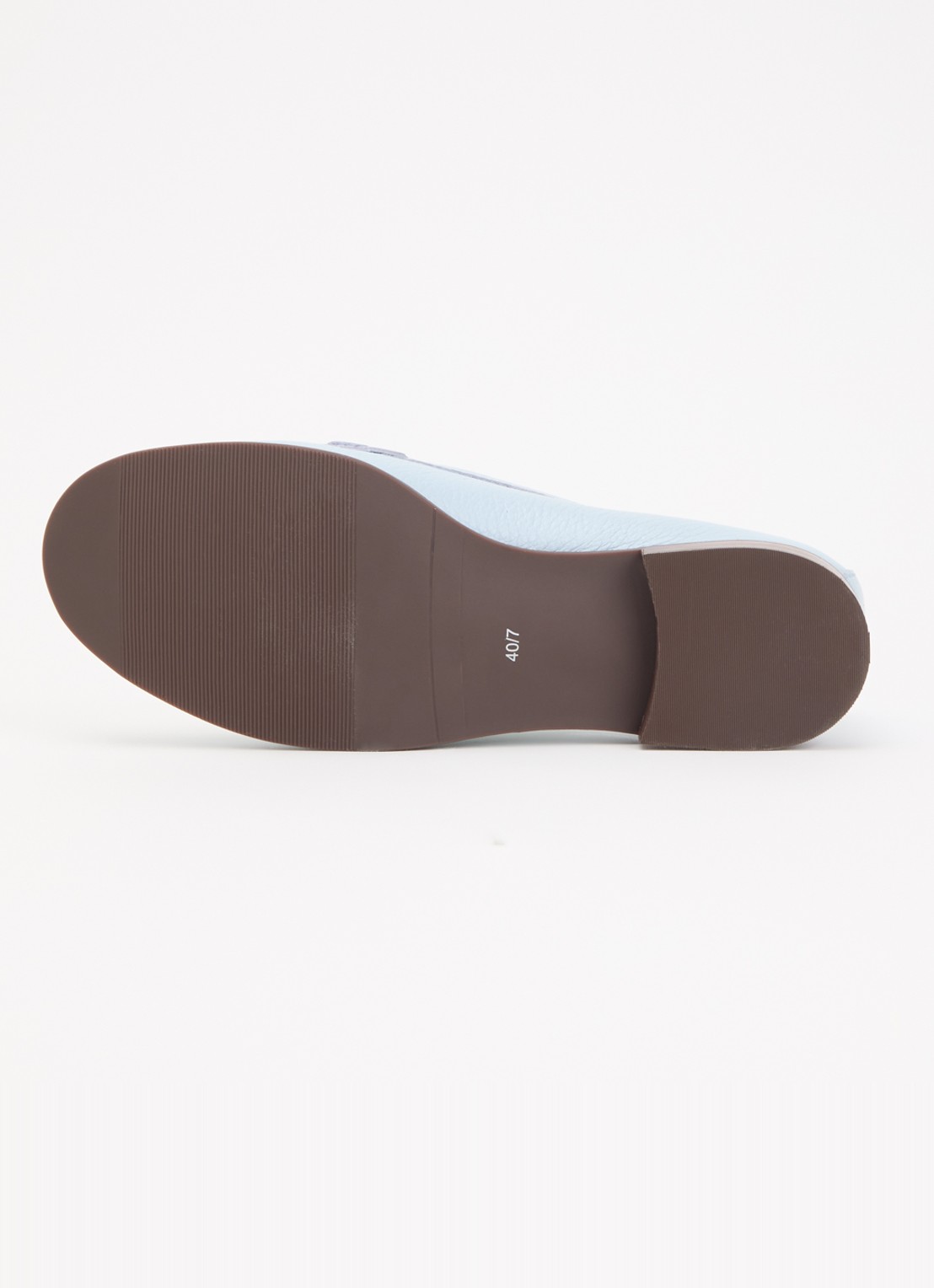 Dune London Glenny loafer van leer - detail 5 lichtblauw