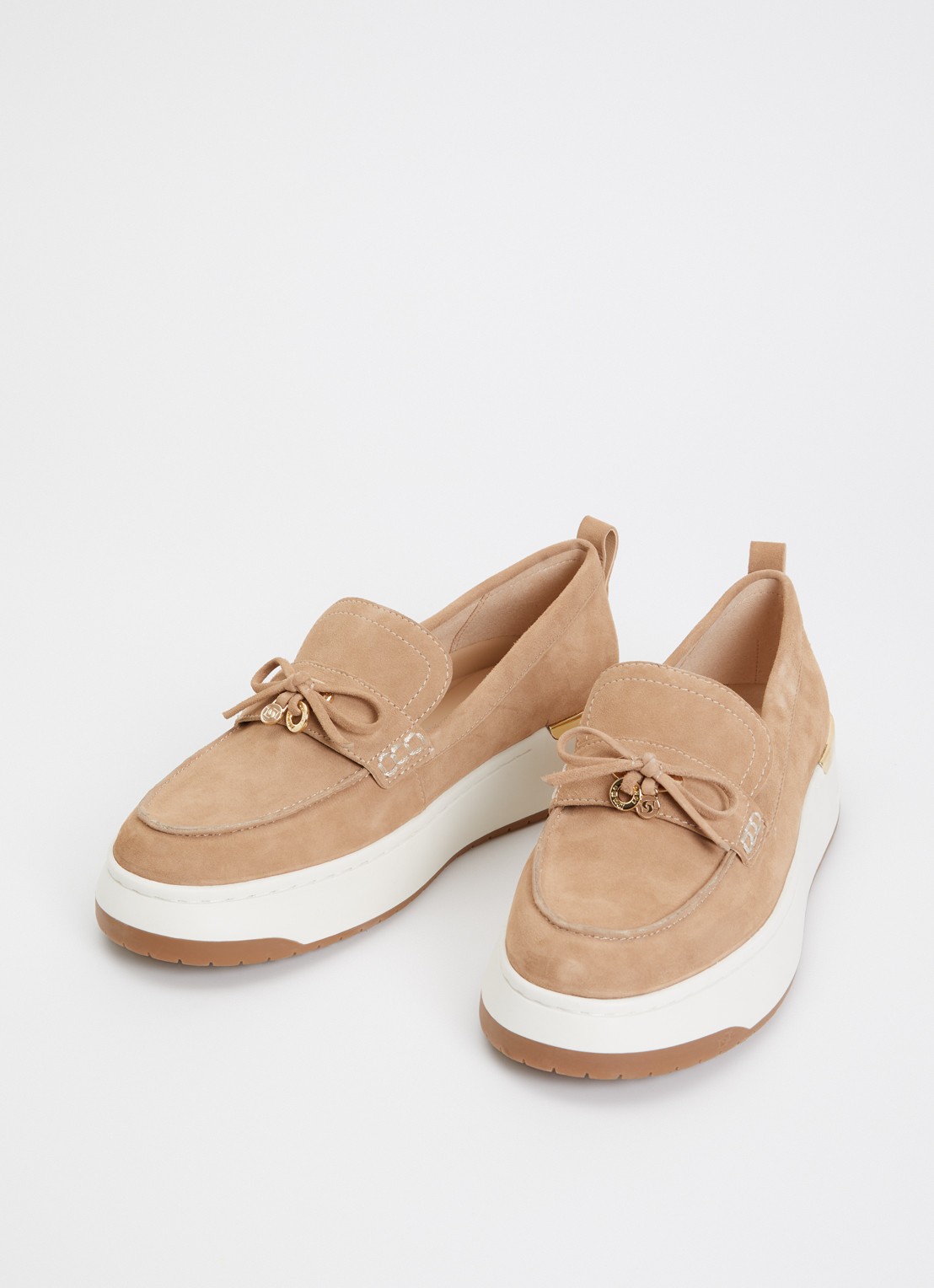 Dune London Glide loafer van leer - detail 3 beige