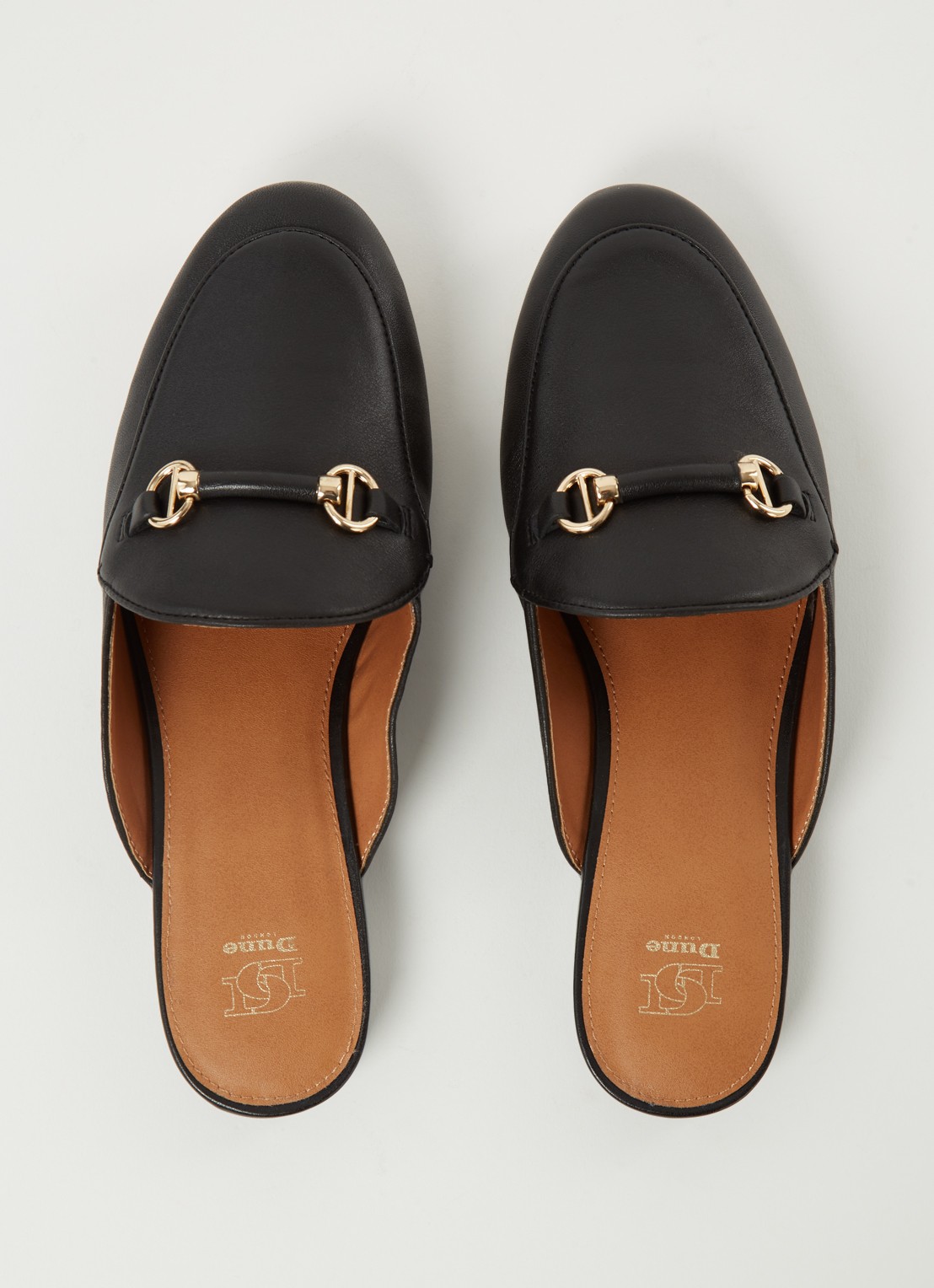 Dune London Glowed loafer van leer - detail 3 zwart