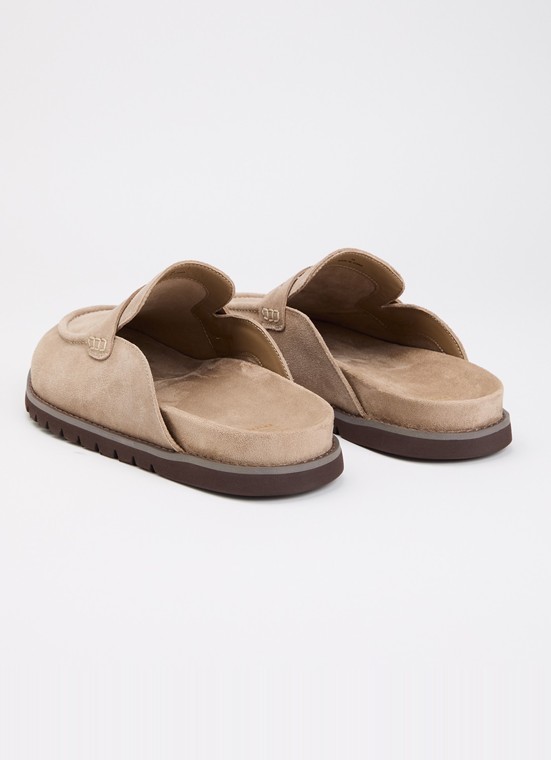 Dune London Goldens clog - achterkant beige