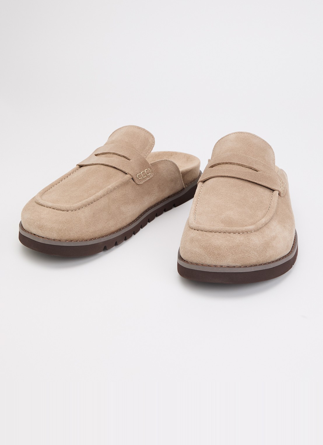Dune London Goldens clog - detail 2 beige