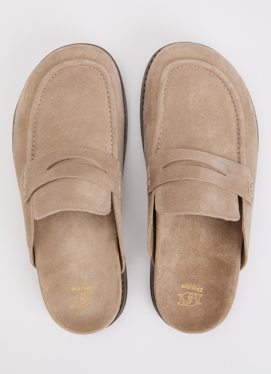 Dune London Goldens clog - detail 3 beige