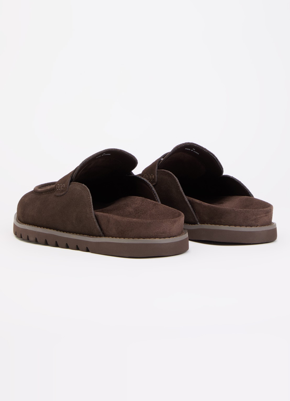 Dune London Goldens clog - achterkant 4 donkerbruin