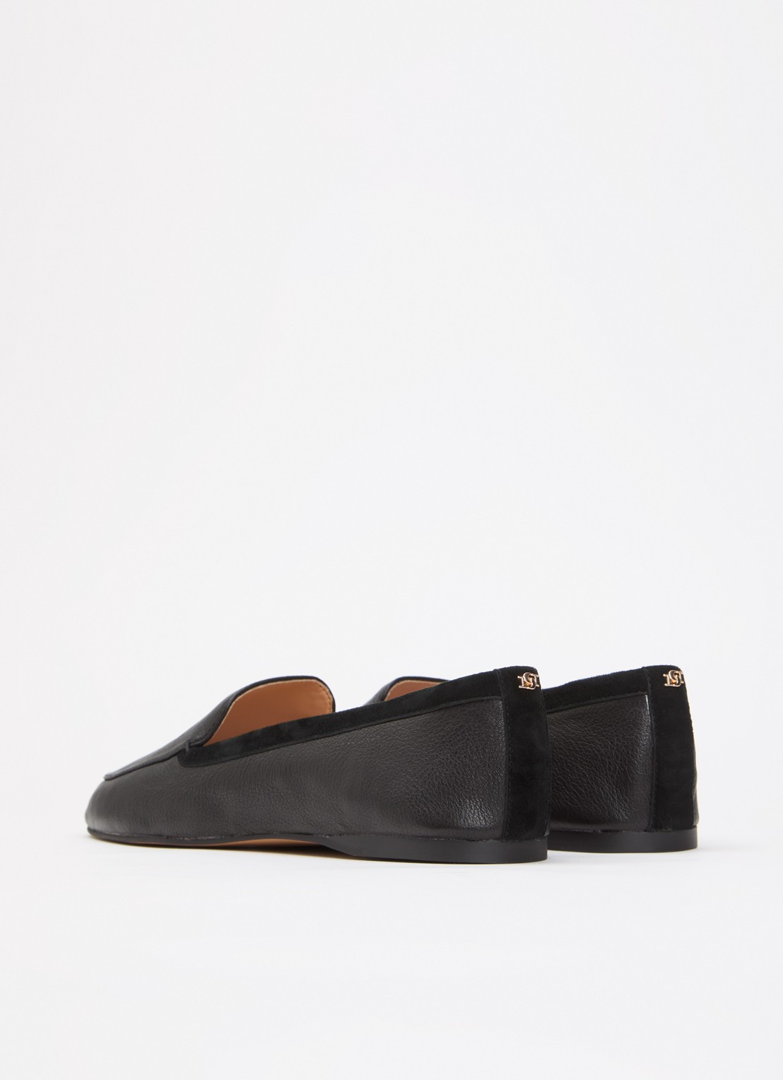 Dune London Gosette loafer van leer met details van suède - achterkant 5 zwart