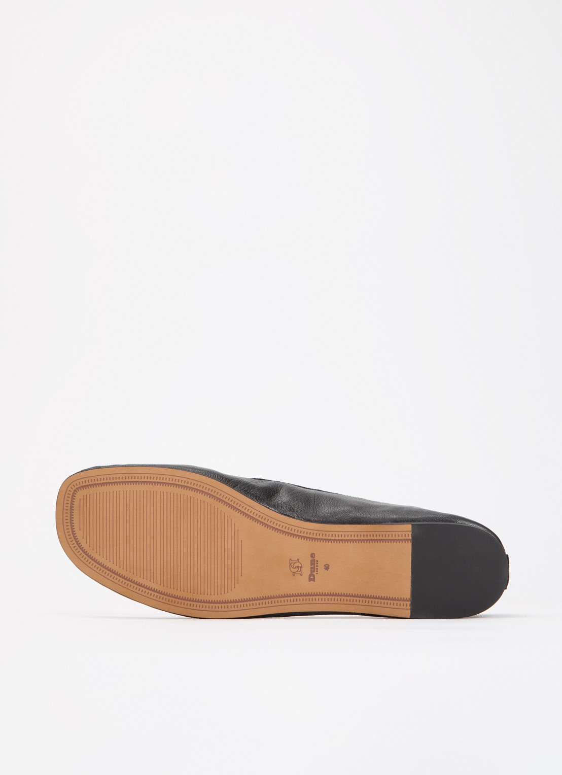 Dune London Gosette loafer van leer met details van suède - detail 4 zwart