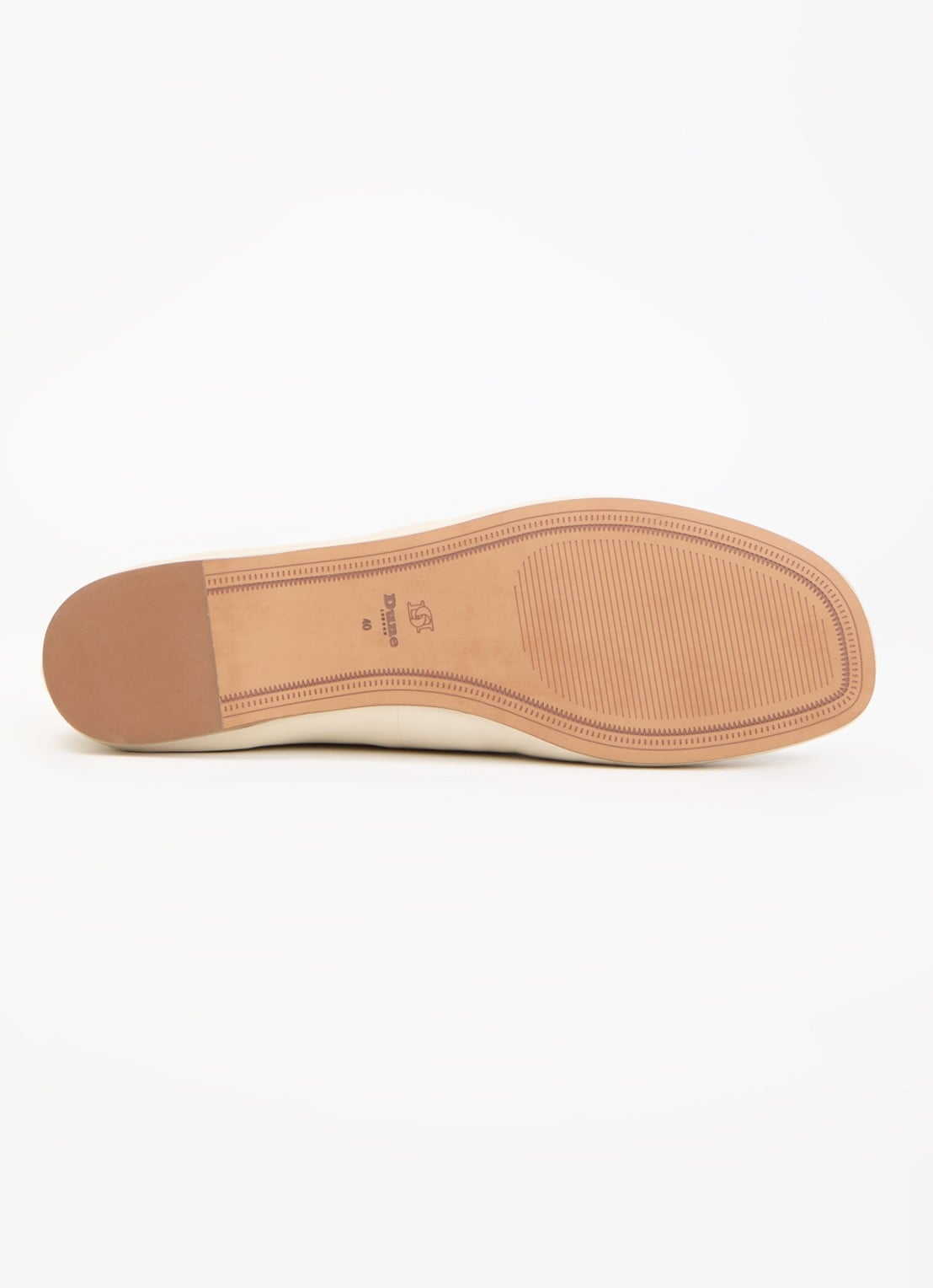 Dune London Gosette loafer van leer met details van suède - detail 4 ivoor