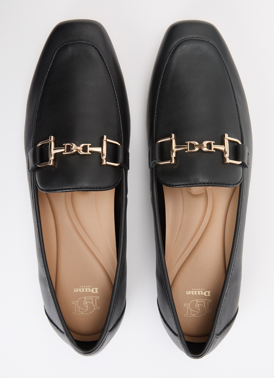 Dune London Grained loafer - detail 2 zwart