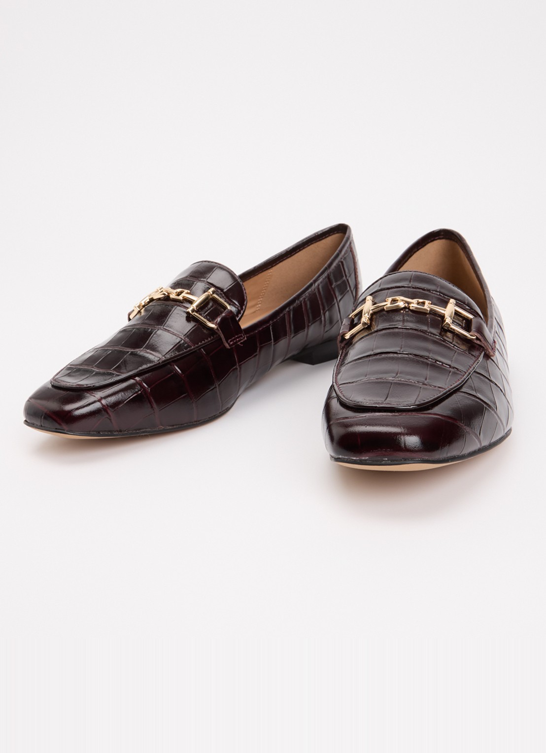 Dune London Grained loafer - detail 2 bordeauxrood