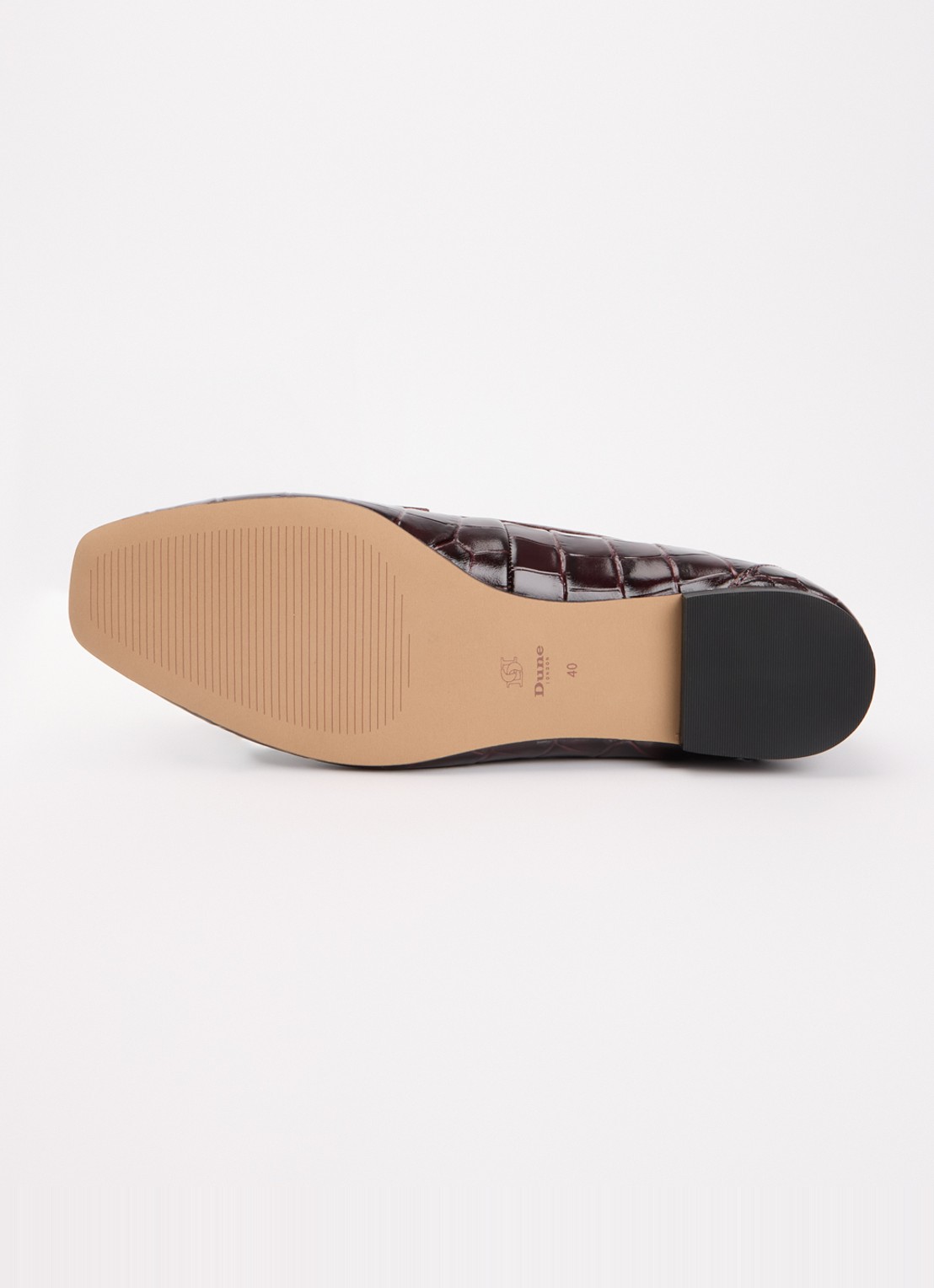 Dune London Grained loafer - detail 4 bordeauxrood