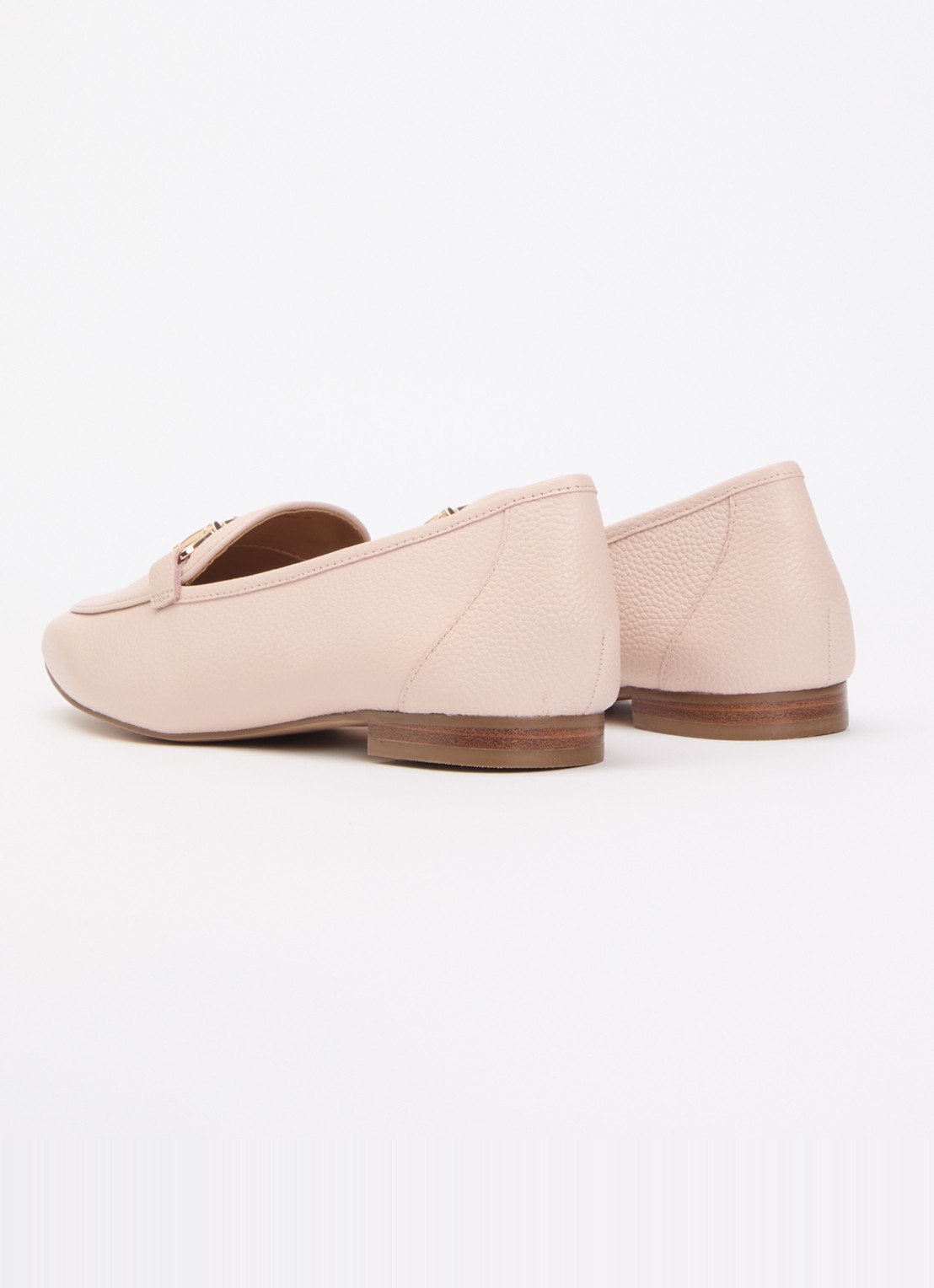 Dune London Grained loafer - achterkant lichtroze