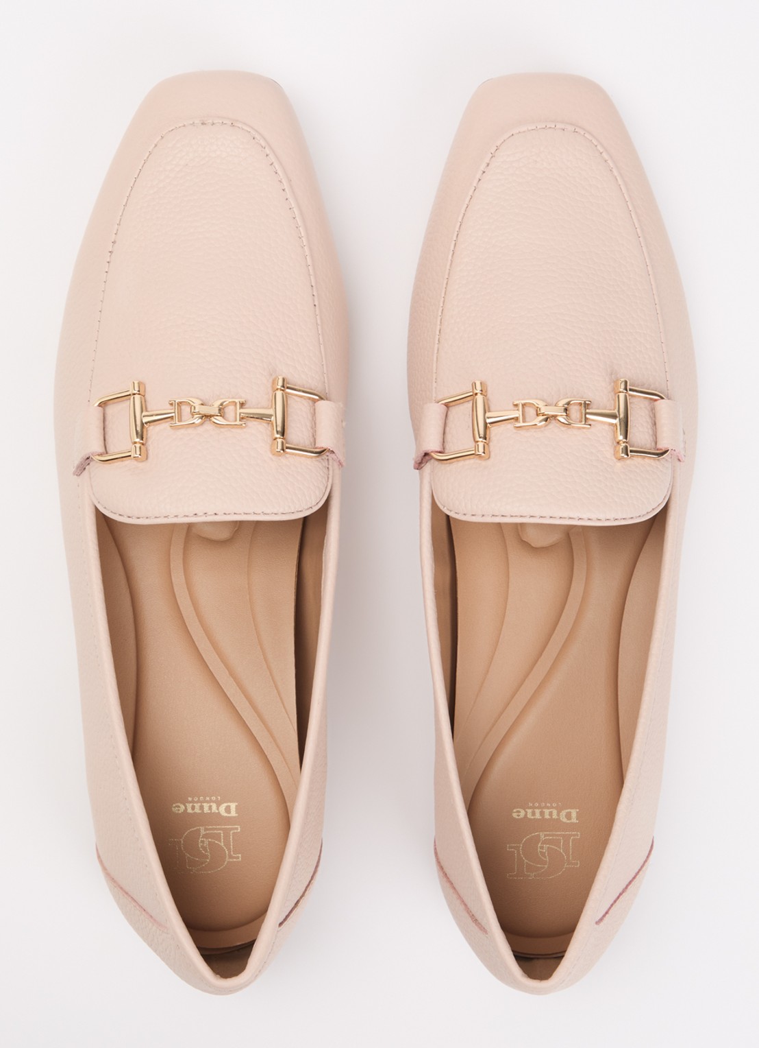 Dune London Grained loafer - detail 4 lichtroze