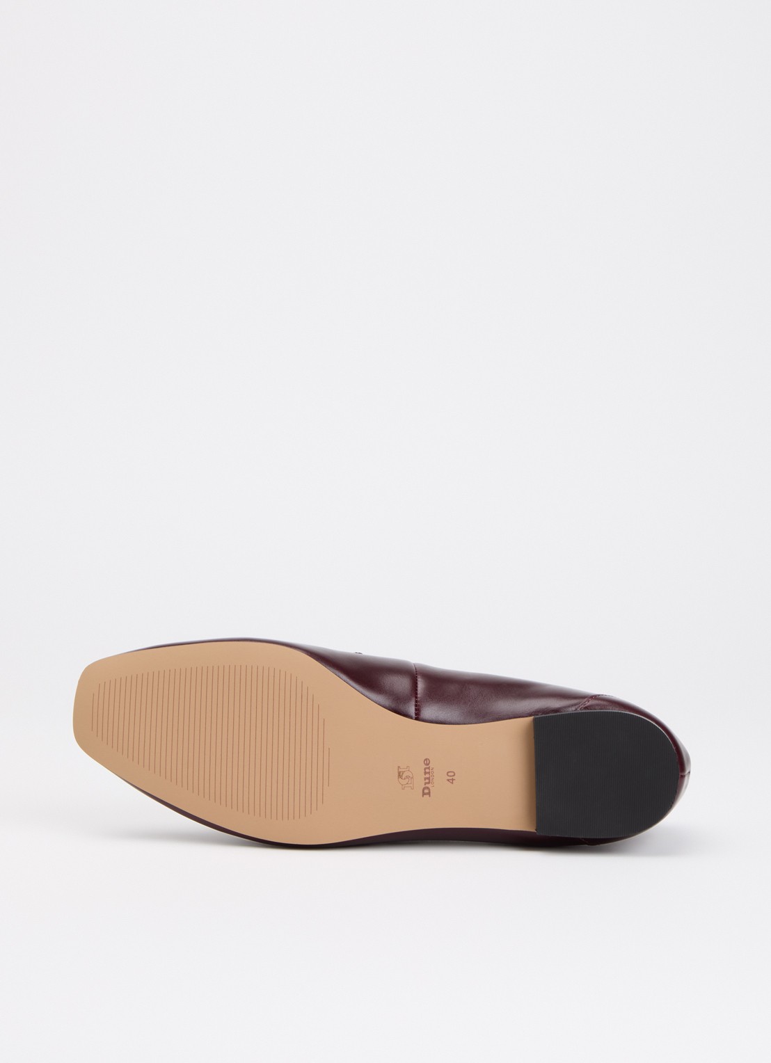 Dune London Grained loafer - detail 3 roodbruin