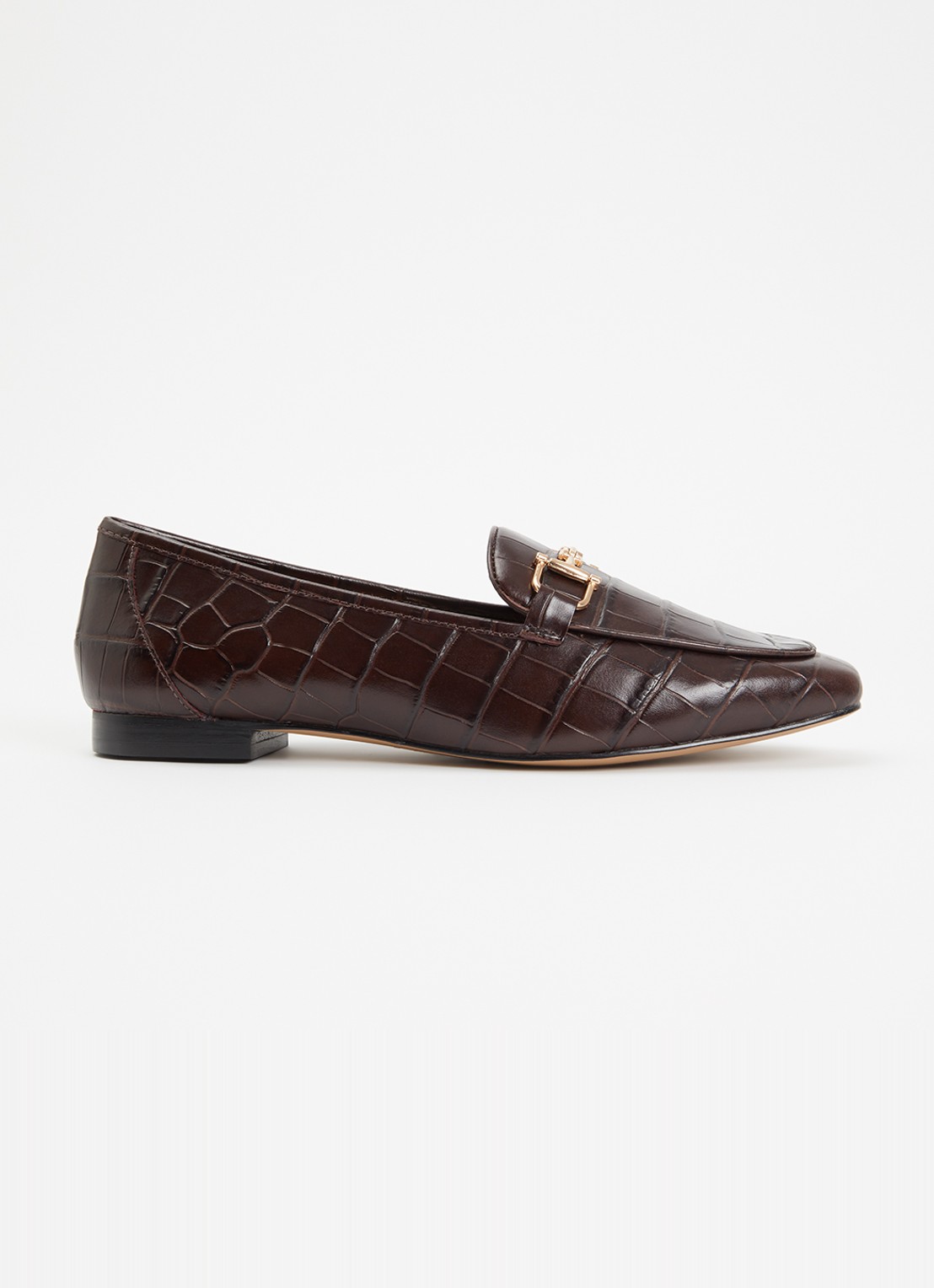 Dune London Grained loafer - voorkant 5 bruin