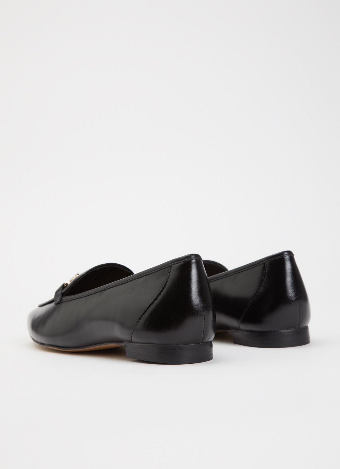 Dune London Grained loafer - achterkant 5 diepzwart