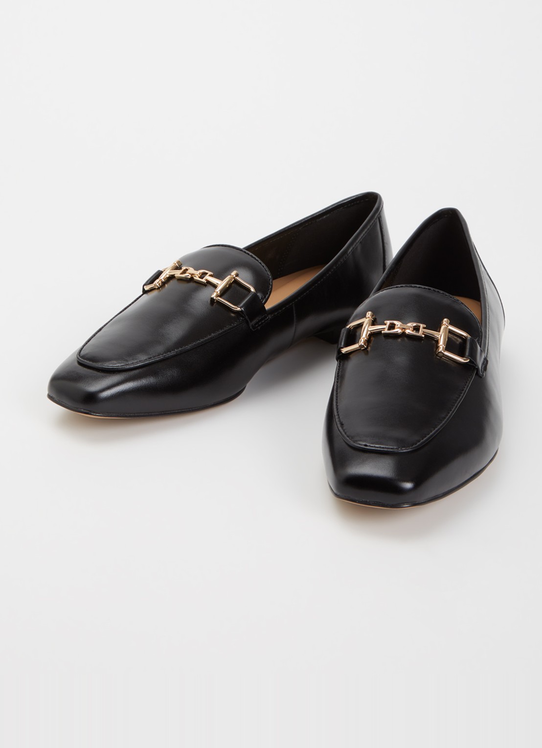 Dune London Grained loafer - detail diepzwart