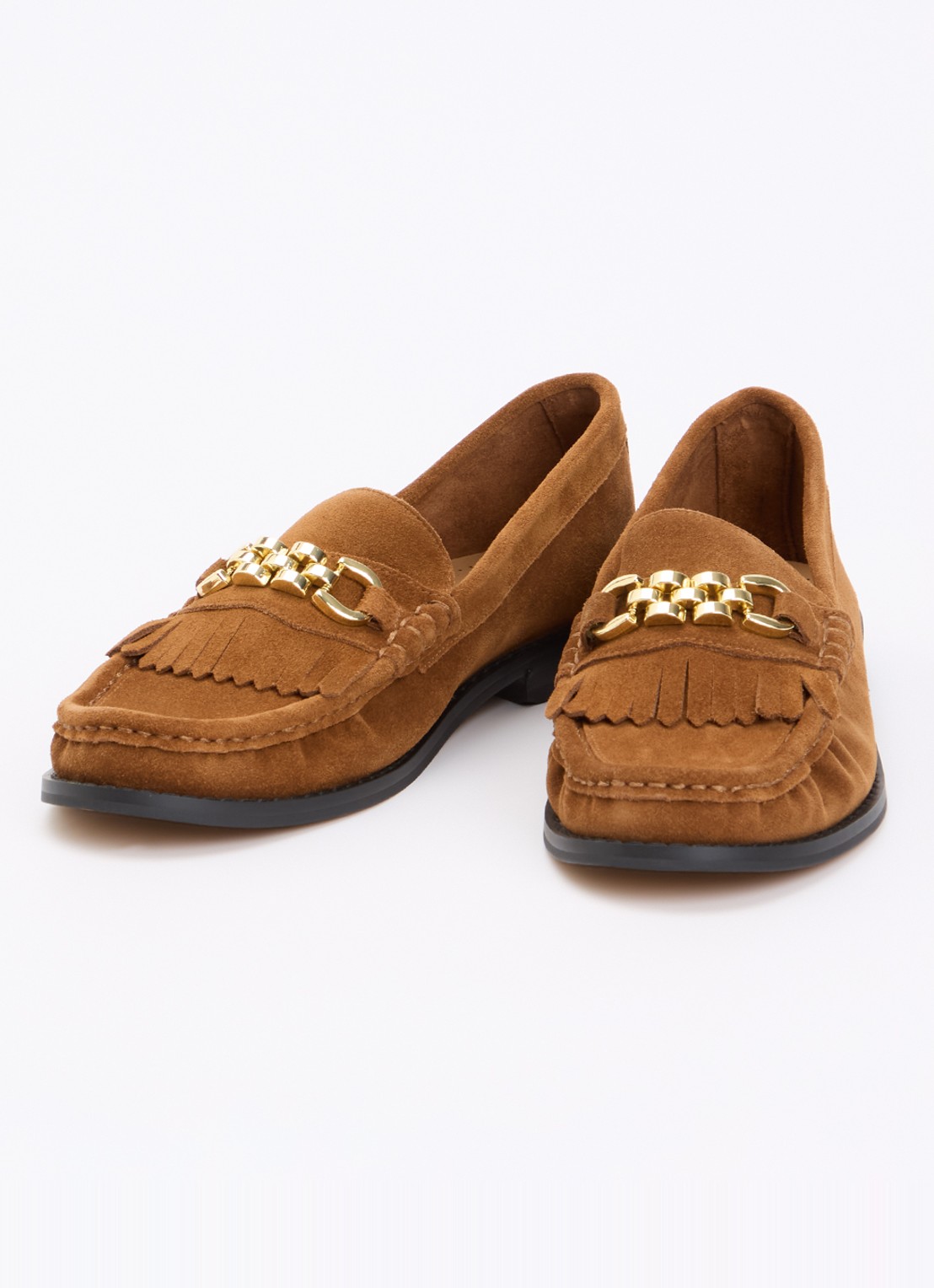 Dune London Granules loafer van leer - detail 2 camel