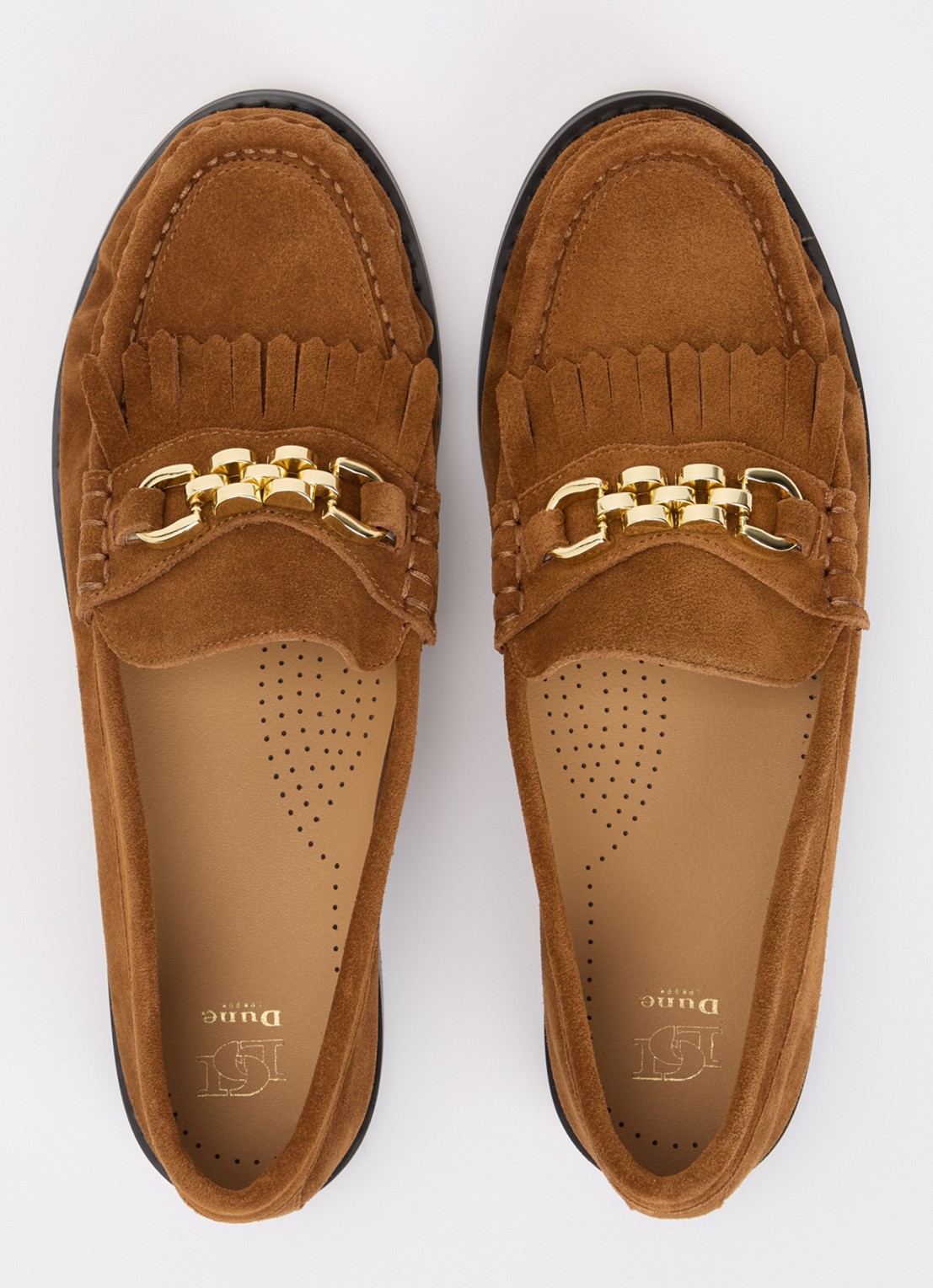 Dune London Granules loafer van leer - detail 3 camel