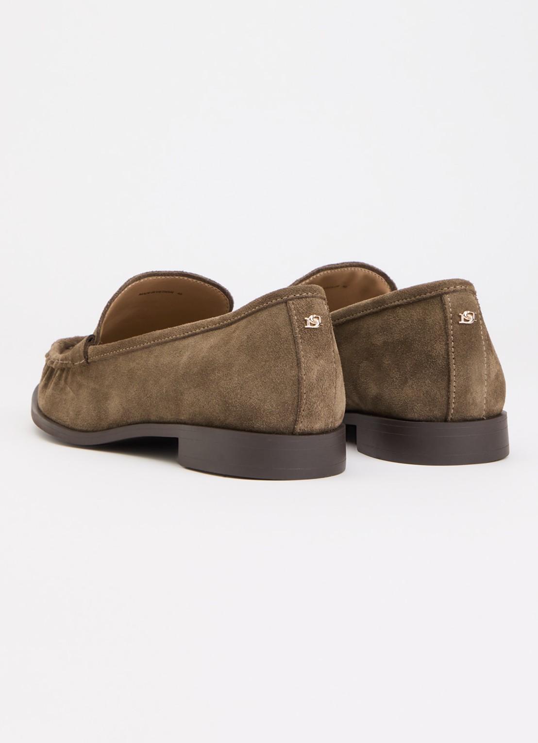 Dune London Grates loafer van leer - achterkant 4 bronsgroen