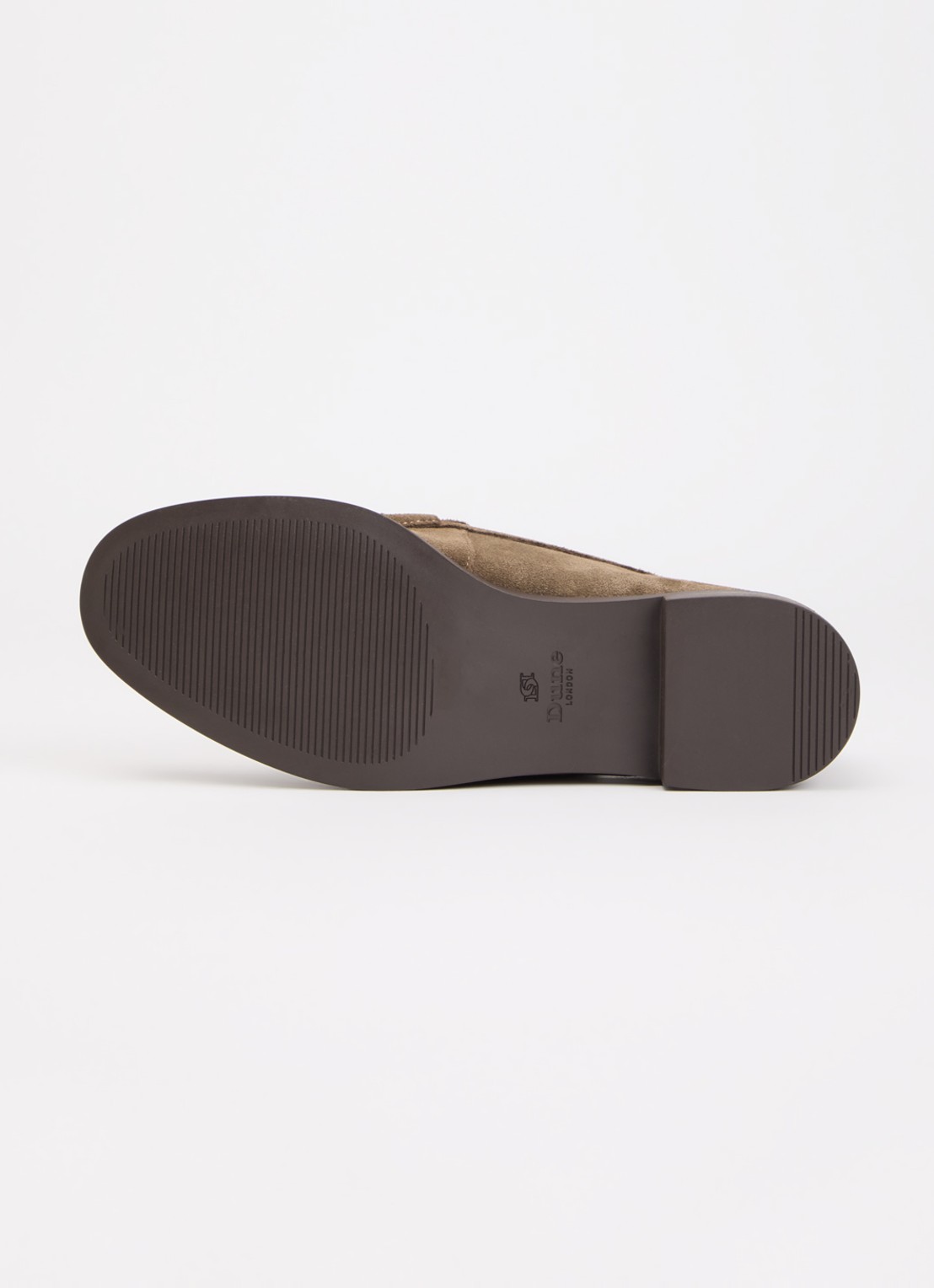 Dune London Grates loafer van leer - detail 3 bronsgroen
