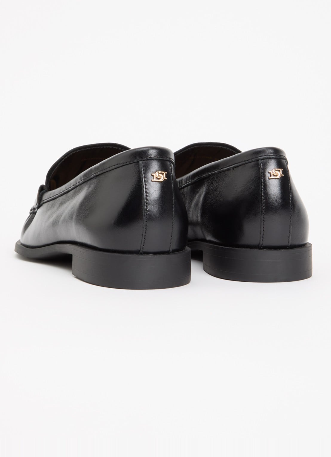 Dune London Grates loafer van leer - achterkant zwart
