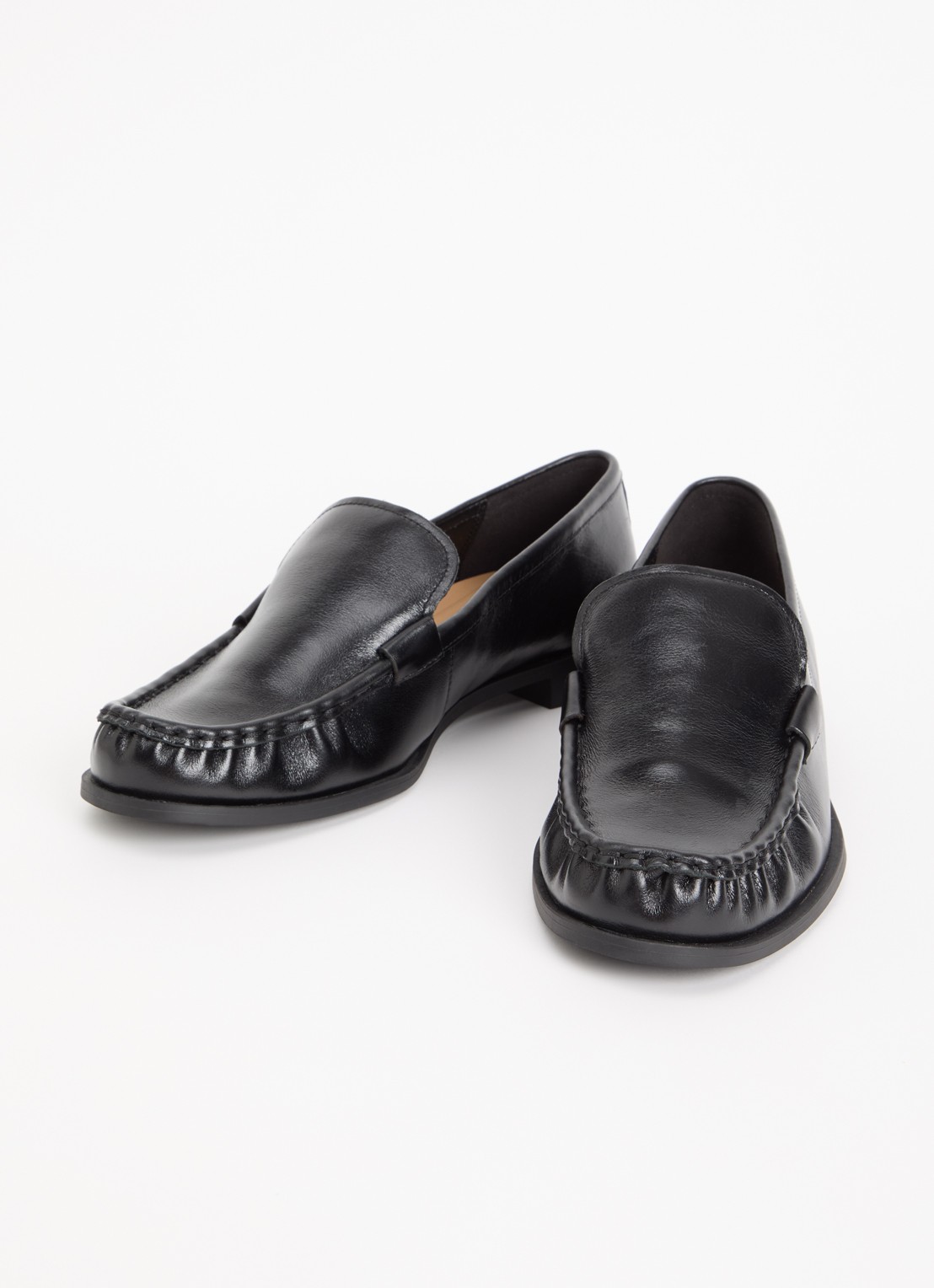 Dune London Grates loafer van leer - detail 3 zwart
