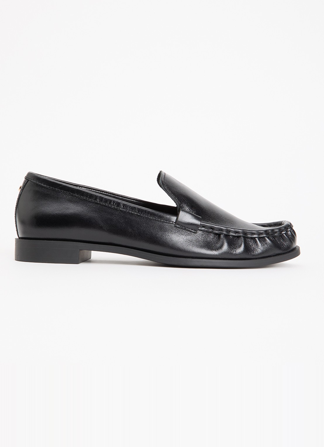 Dune London Grates loafer van leer - voorkant 2 zwart
