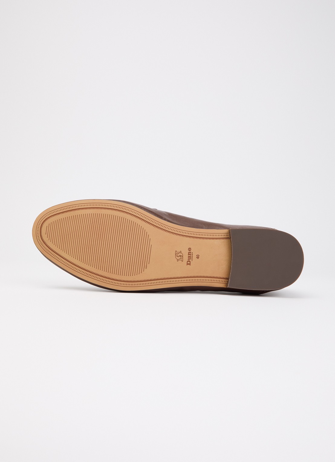 Dune London Greya loafer van leer met gespdetail - detail 4 donkerbruin