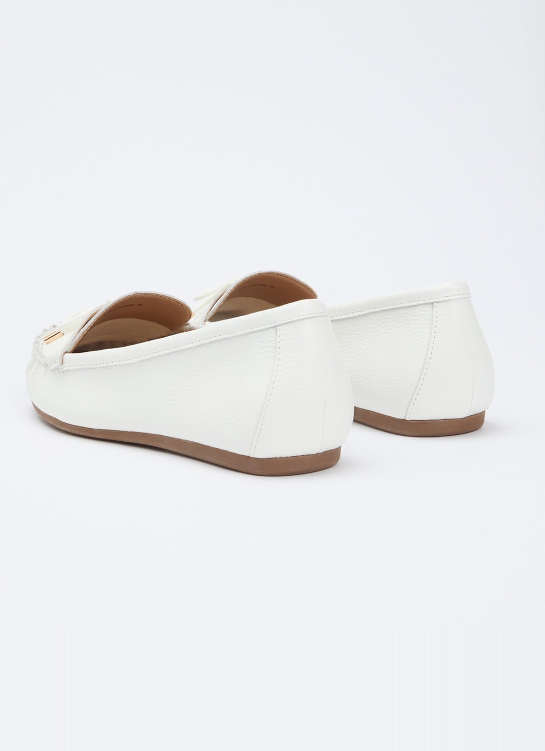 Dune London Grier mocassin van leer - achterkant wit