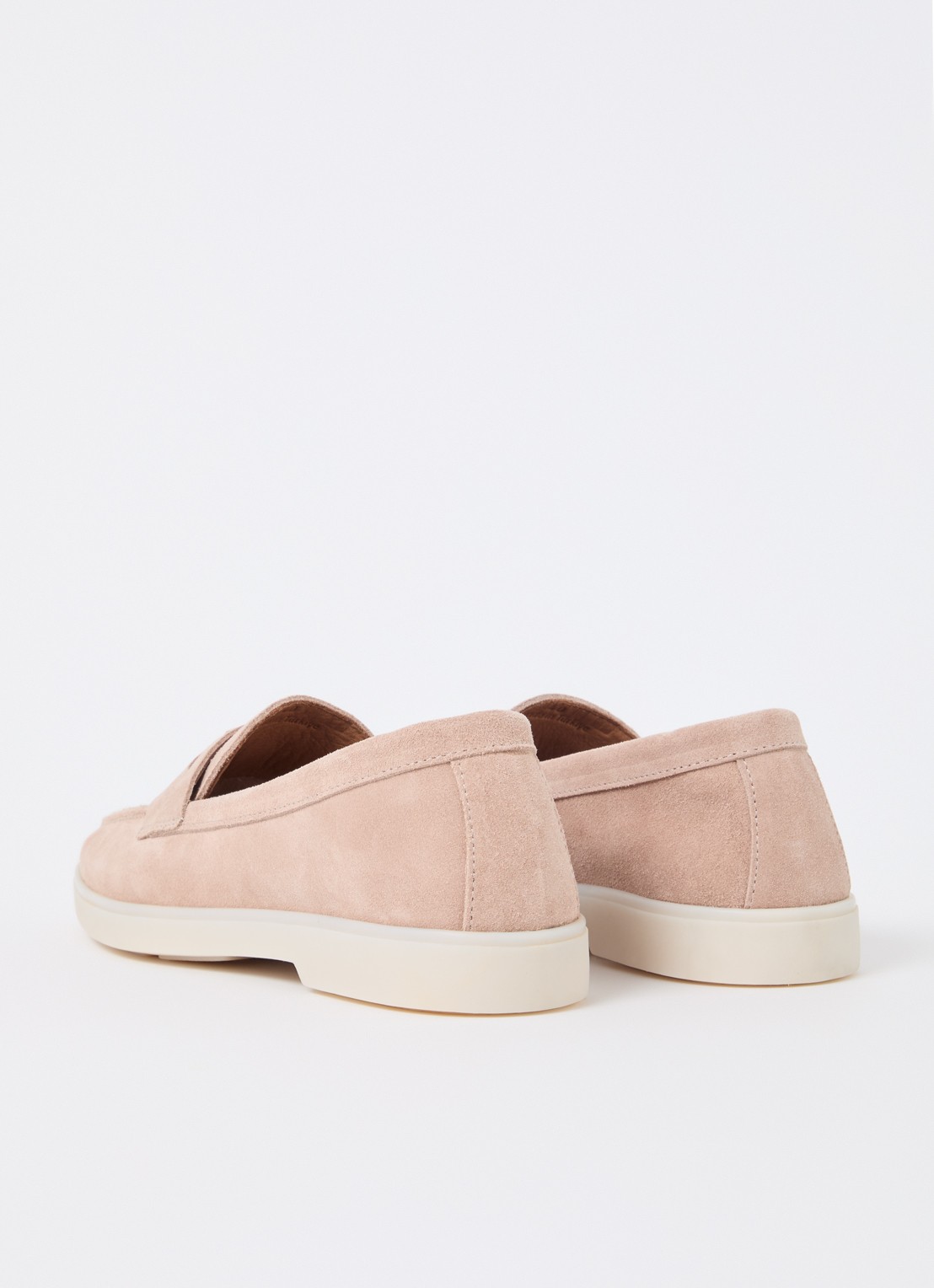 Dune London Grinning loafer van suède - achterkant 2 oudroze