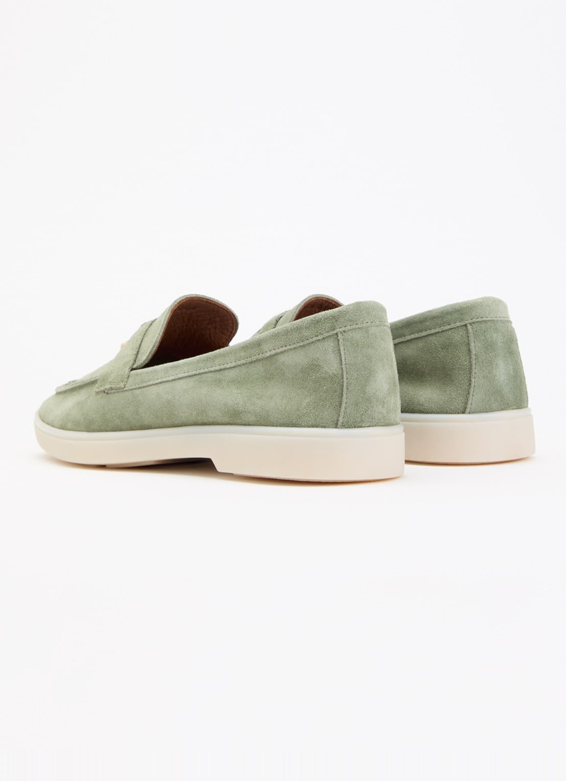 Dune London Grinning loafer van suède - achterkant 5 groen