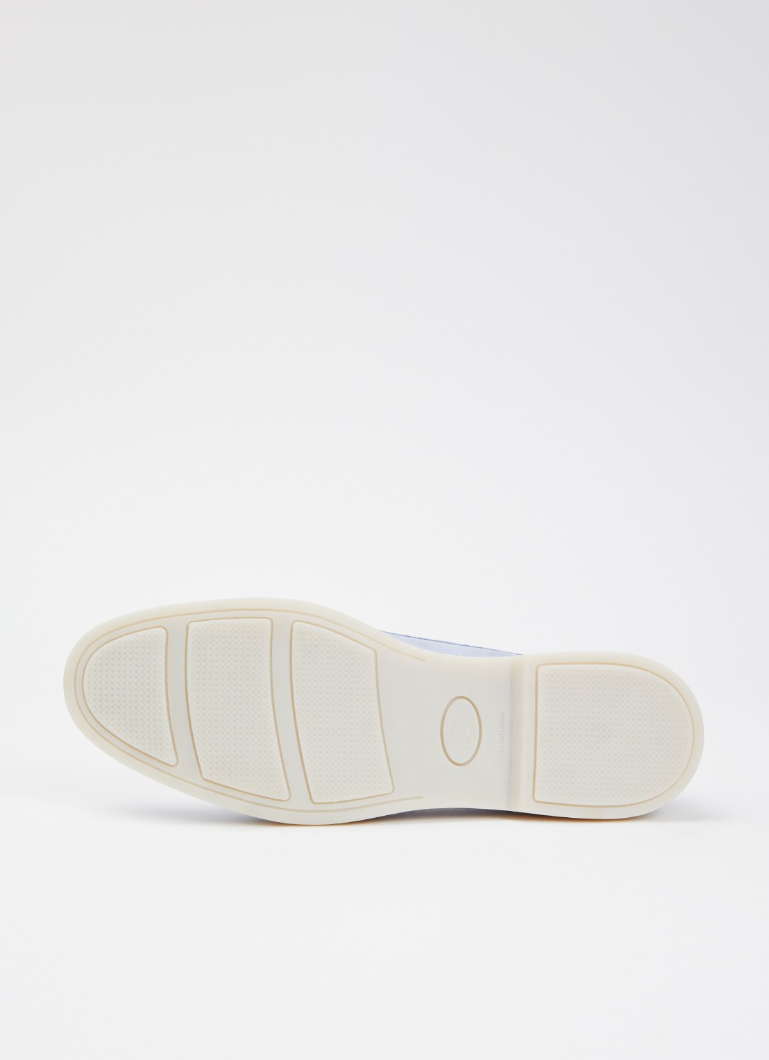 Dune London Grinning loafer van suède - detail 5 lichtblauw