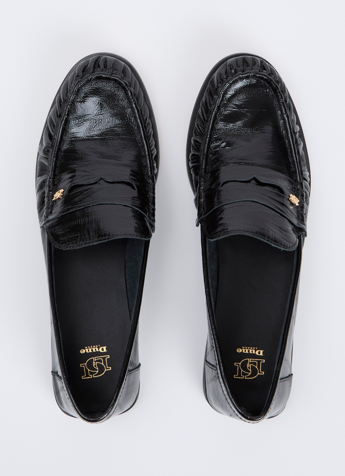Dune London Grisella loafer van leer - detail 2 zwart