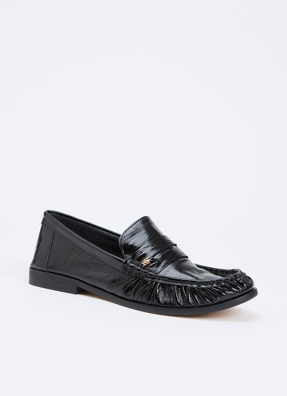 Dune London Grisella loafer van leer - voorkant 4 zwart