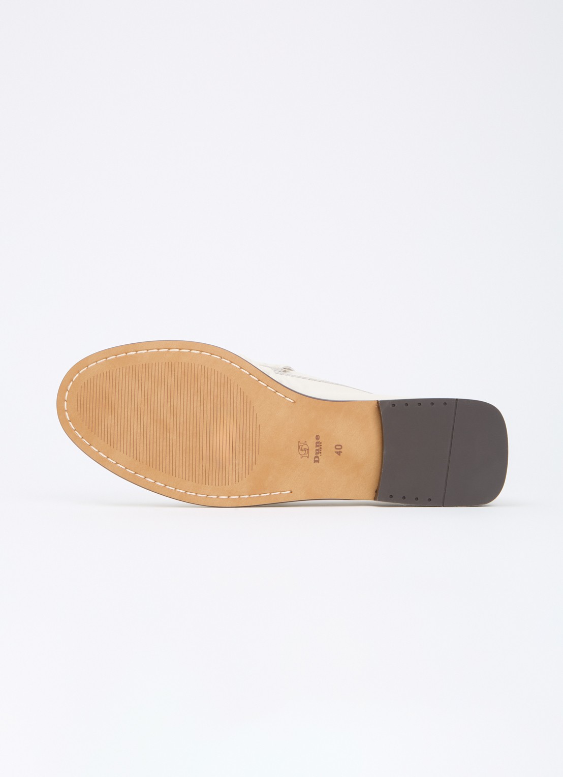Dune London Grisella loafer van leer - detail 3 creme