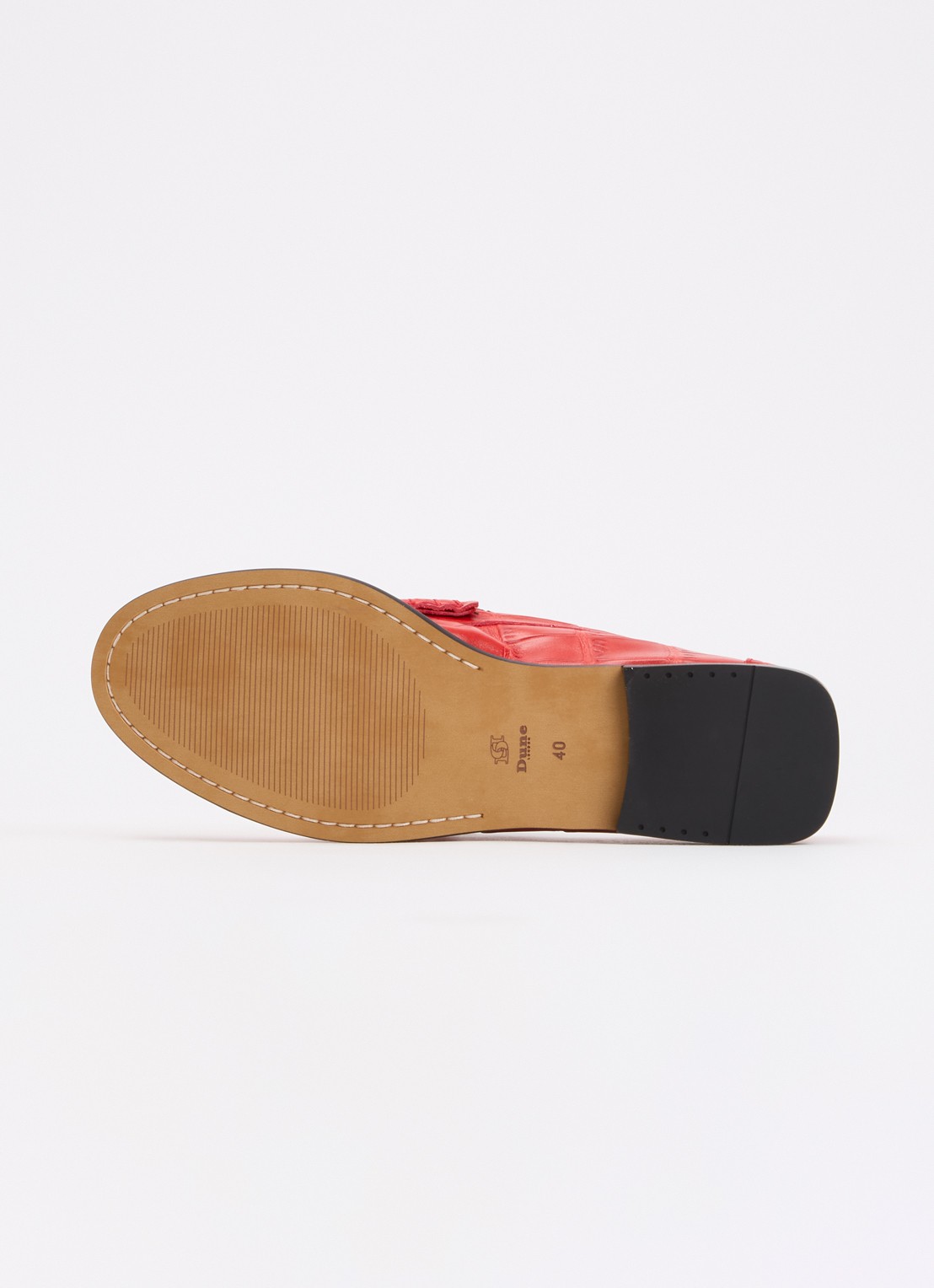 Dune London Grisella loafer van leer - detail 3 rood