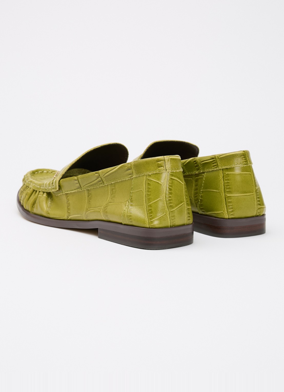 Dune London Grisella loafer van leer - achterkant 4 groen
