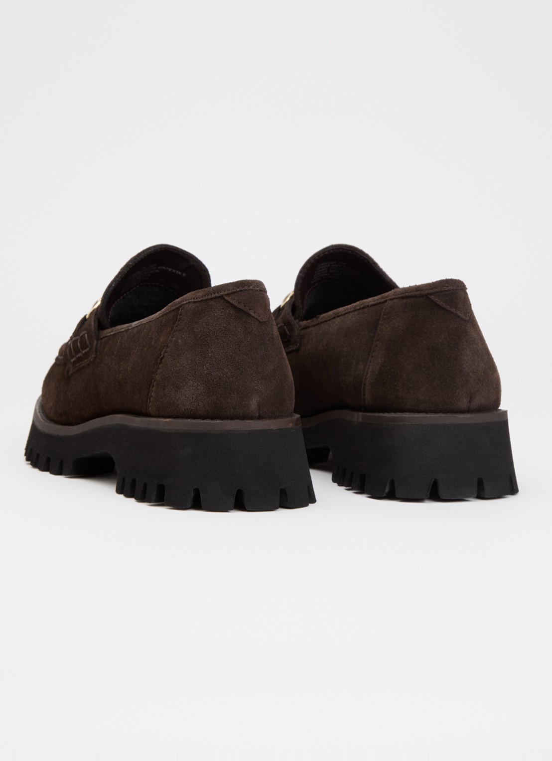 Dune London Grissinis T loafer - achterkant donkerbruin