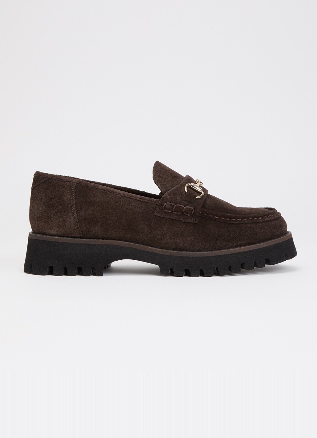 Dune London Grissinis T loafer - voorkant 2 donkerbruin