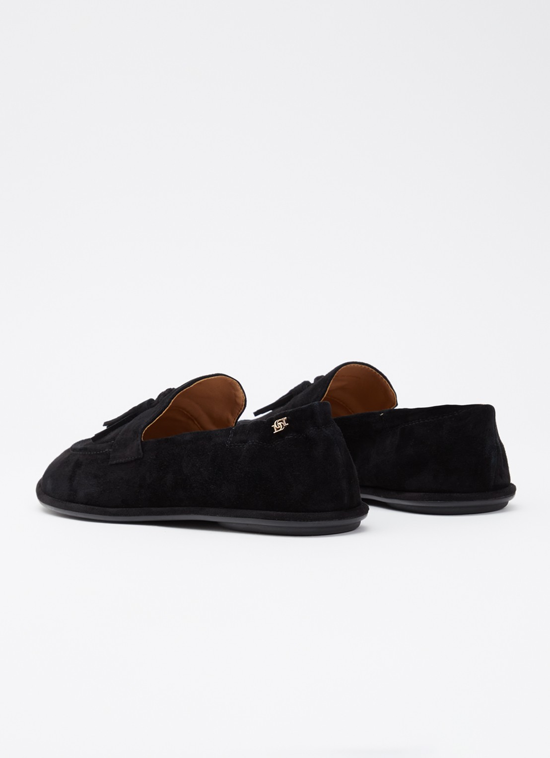 Dune London Grounding loafer van suède - achterkant 5 zwart