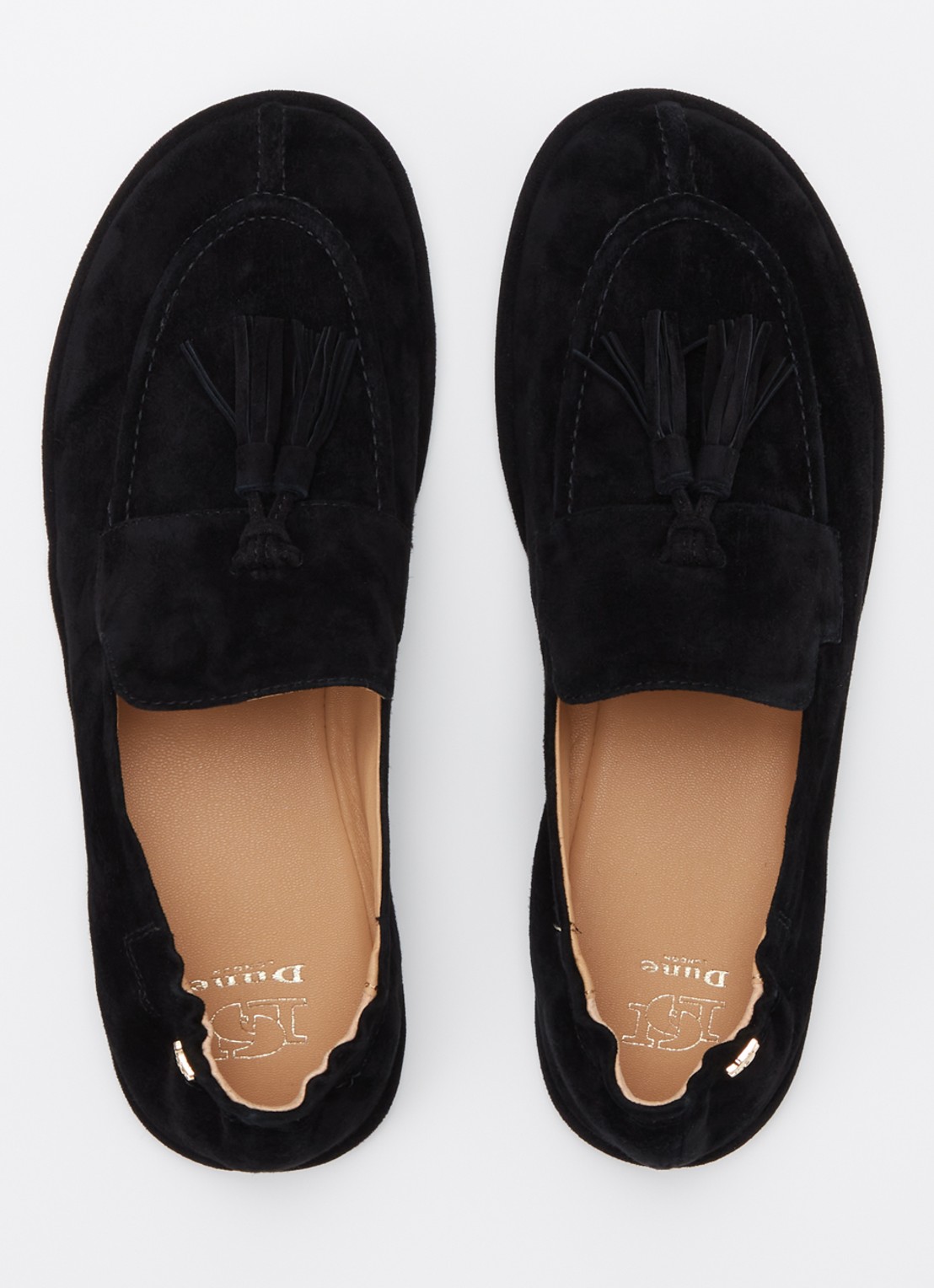 Dune London Grounding loafer van suède - detail 3 zwart
