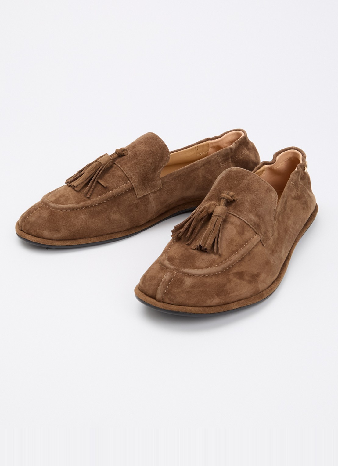 Dune London Grounding loafer van suède - detail 2 cognac